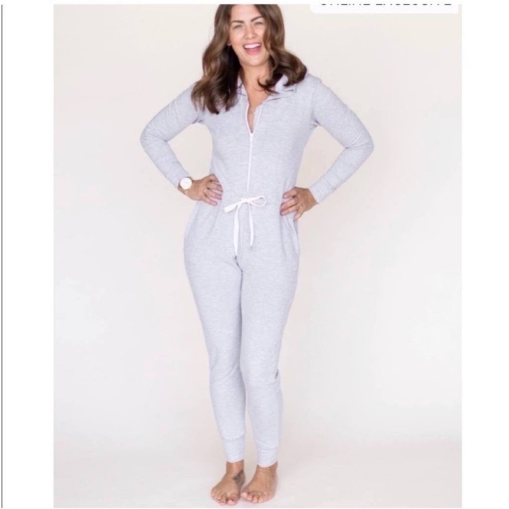 Smash & Tess x Jillian Harris The Harris Hoodie Romper Jumpsuit Grey Sz Medium